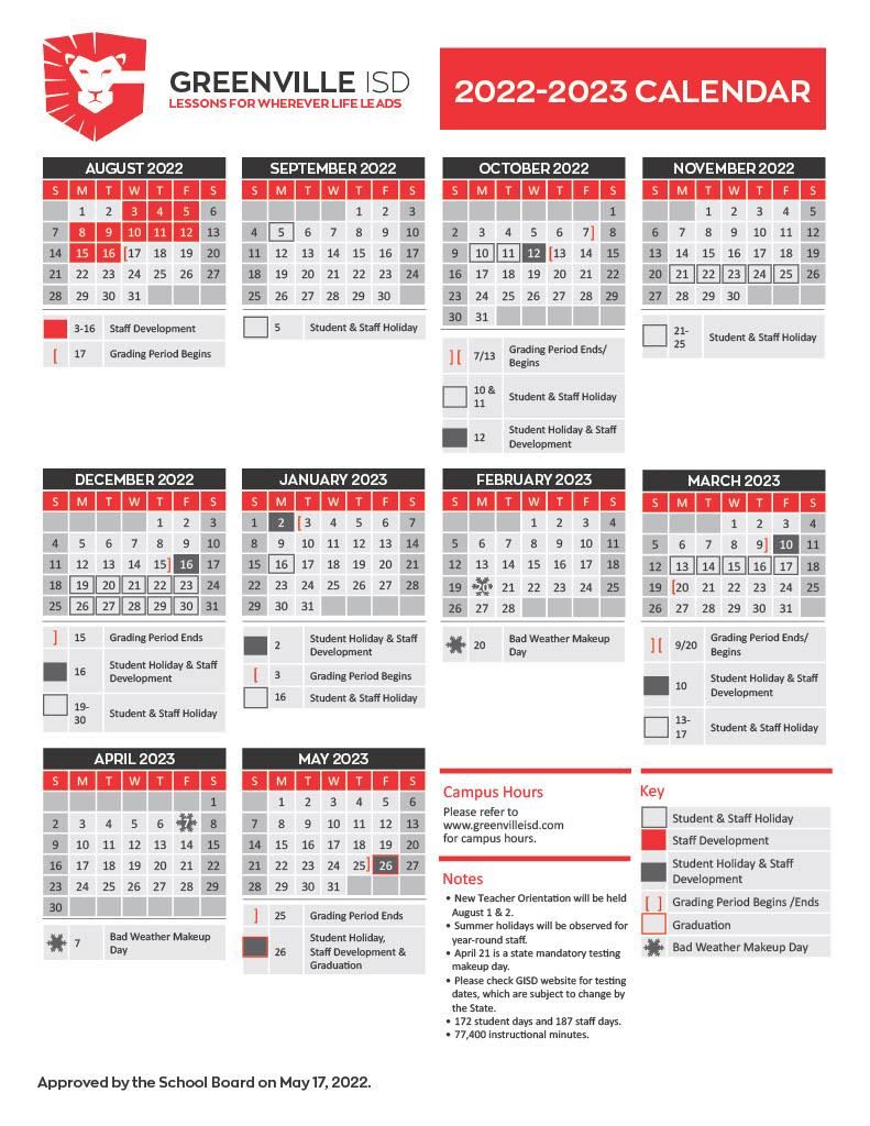 22-23 Calendar